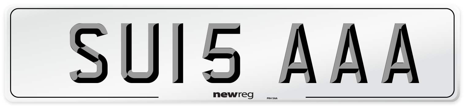 SU15 AAA Number Plate from New Reg